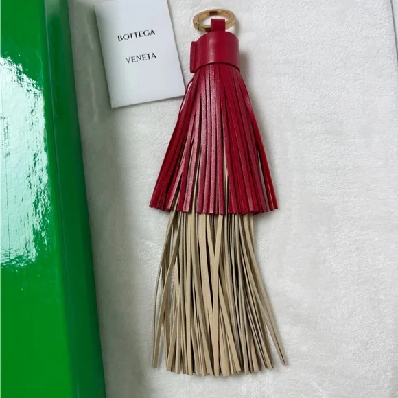 Bottega Veneta Leather Tassel Keychain Bag Charm - Picture 2 of 4